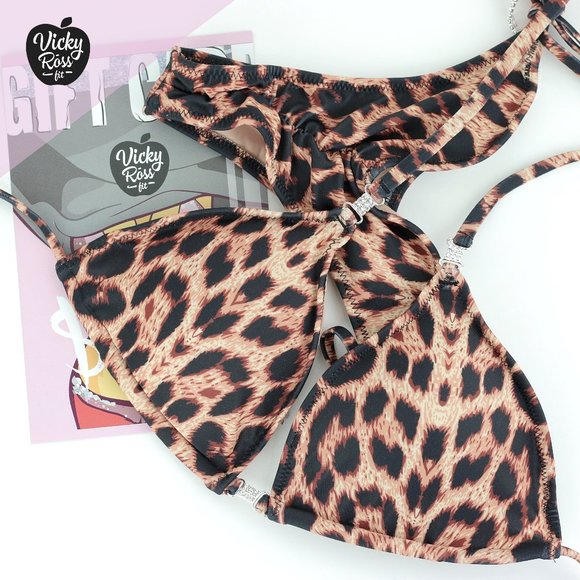 Leopard Practice Competition Bikini Suit